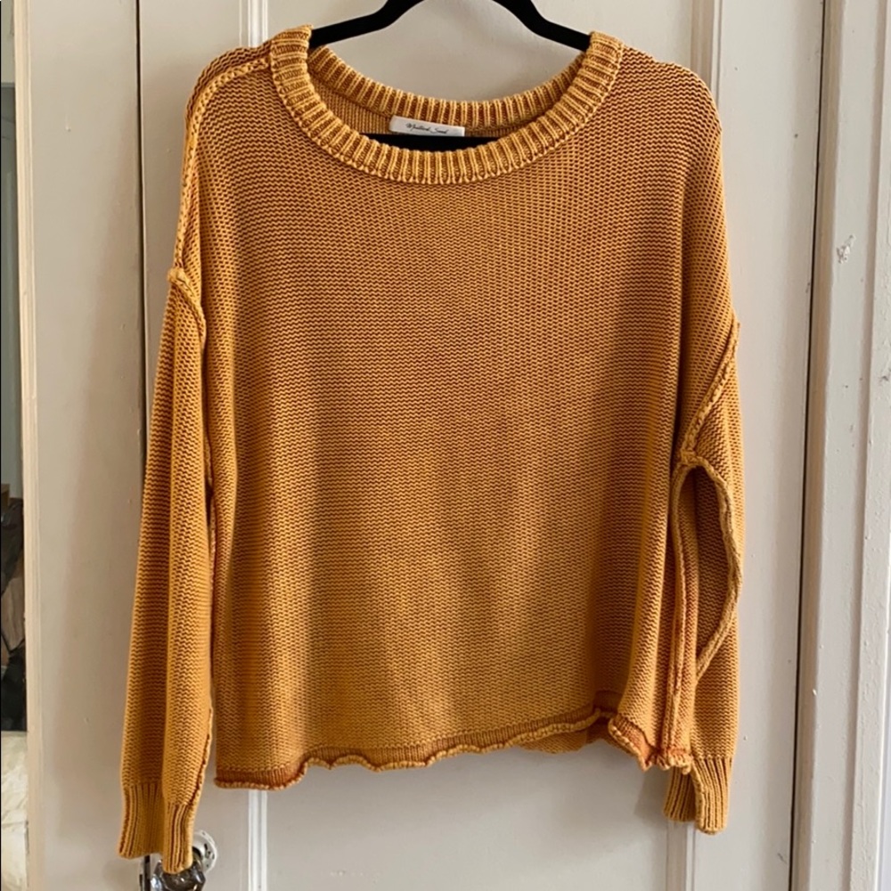 Light orange/yellow knit sweater